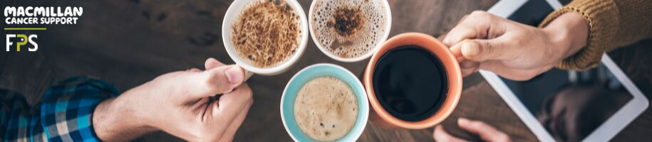 four people coffee cups